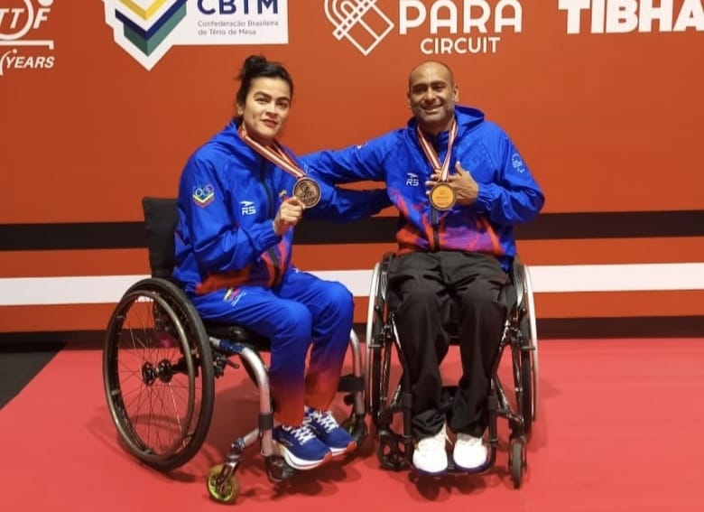 Paratenis de mesa consiguió dos bronces en Brasil