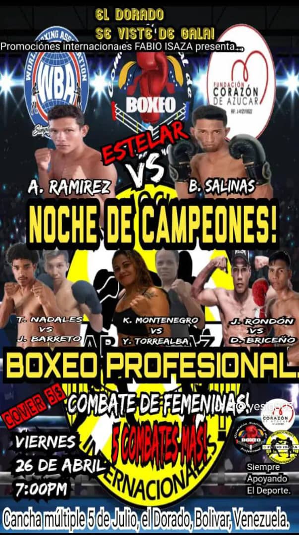 Brayan Salinas contra Andy Ramírez en Bolívar, Venezuela