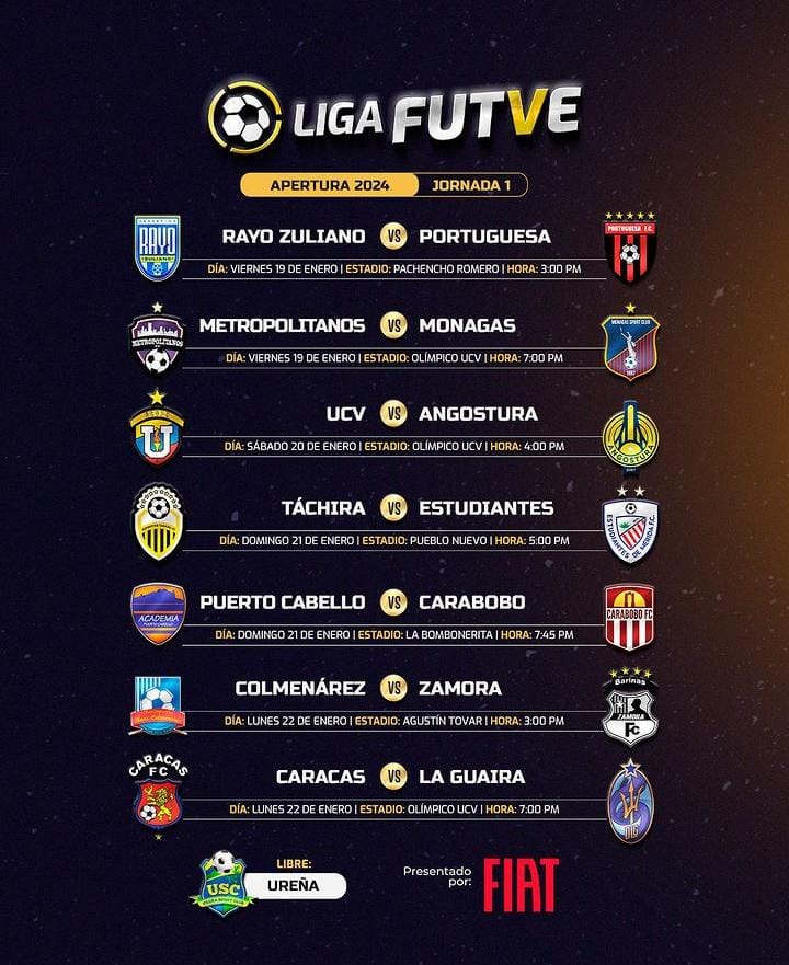 El fútbol venezolano volverá desde el 19 de enero