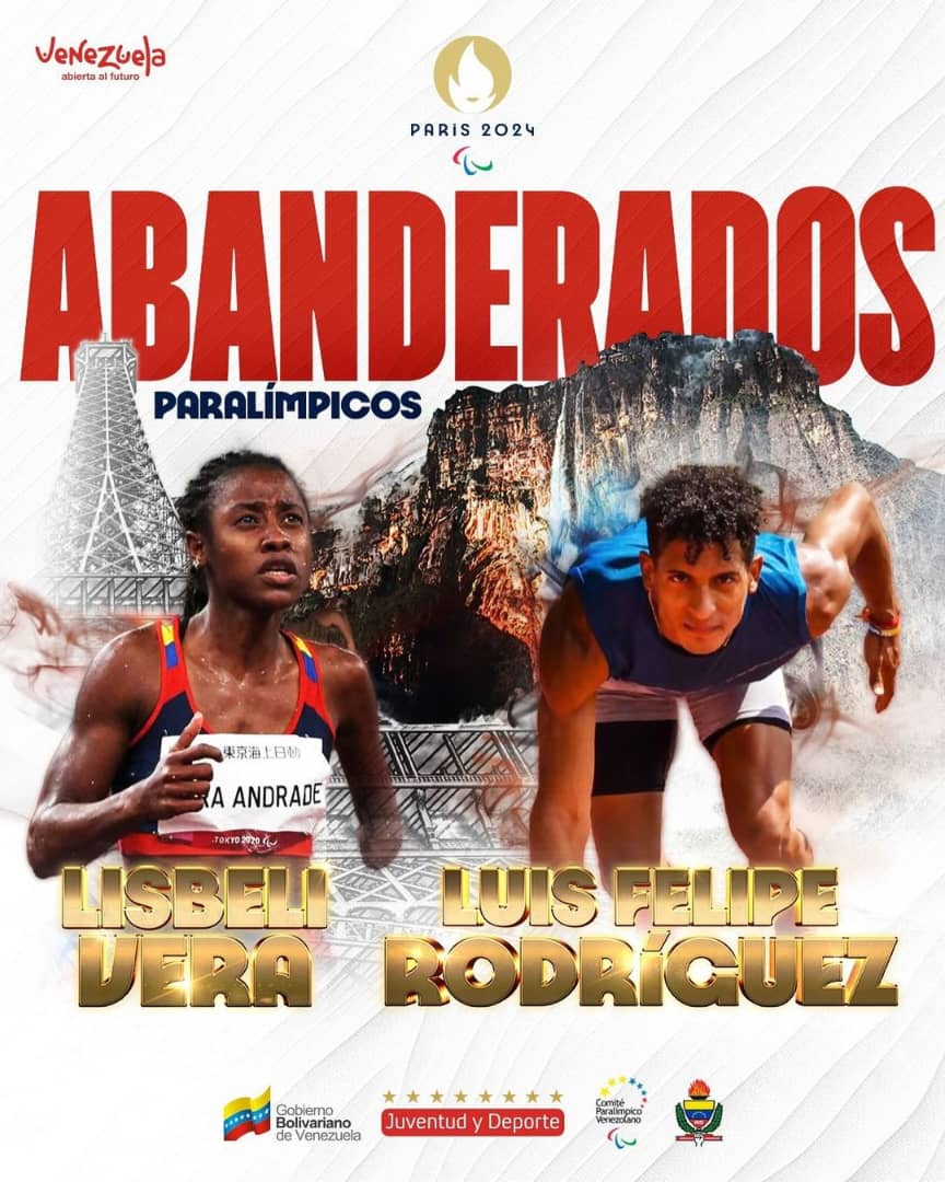 Lisbeli Vera y Luis Felipe Rodríguez, dupla que llevará la bandera venezolana en París 2024