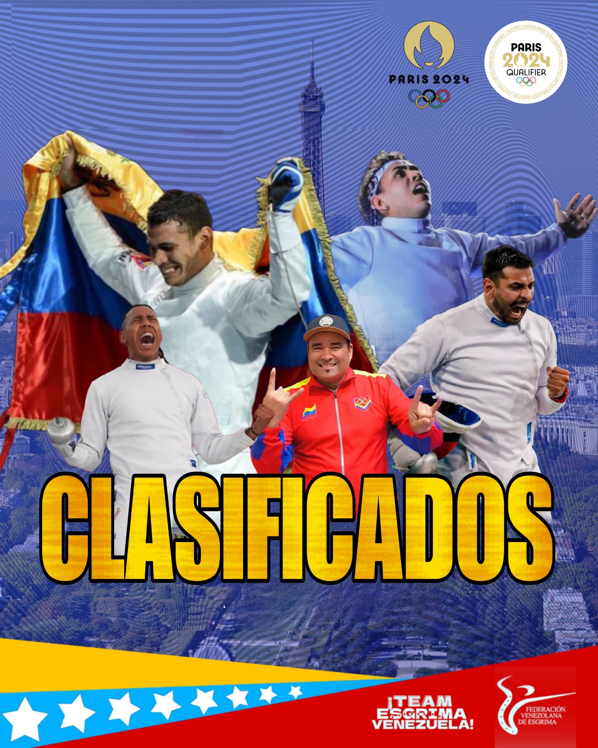 Equipo venezolano de Espada masculina clasifica a los Juegos Olímpicos 2024